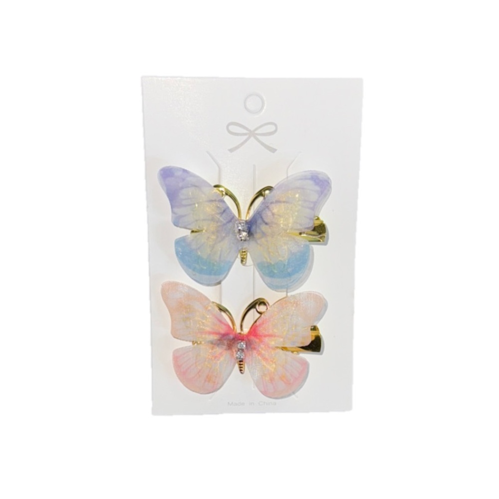 Set of 2 Butterfly Hair Clips Universal Hair Accessories 1.57 inches